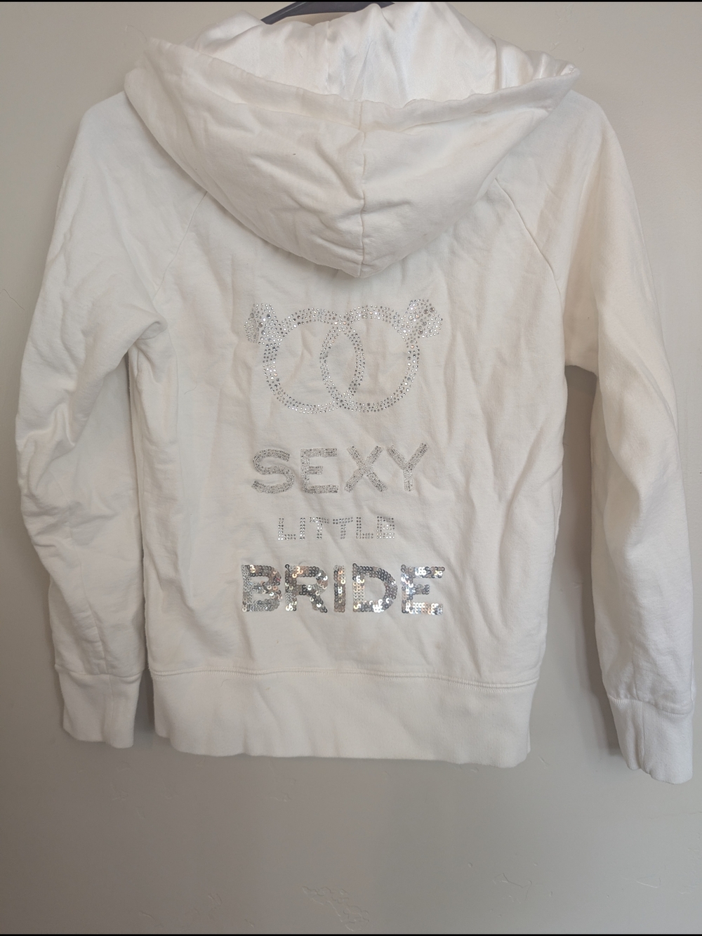 Victoria's Secret White Sequin 'Sexy Little Bride' Hooded Jacket